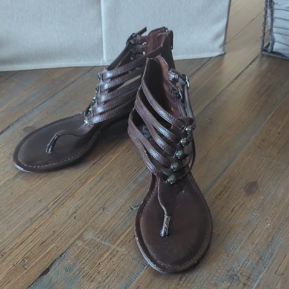 Fergalicious Brown Sandals with Silver Detail